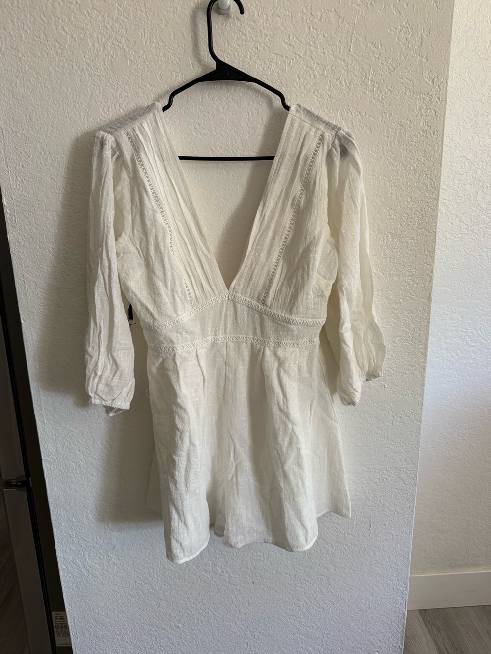 Vici White Deep V-Neck Mini Dress